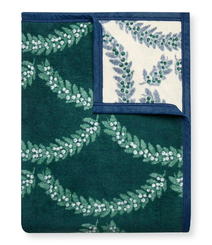 Rayon from bamboo blankets for a silky and breathable feelMistletoe Branches Blanket