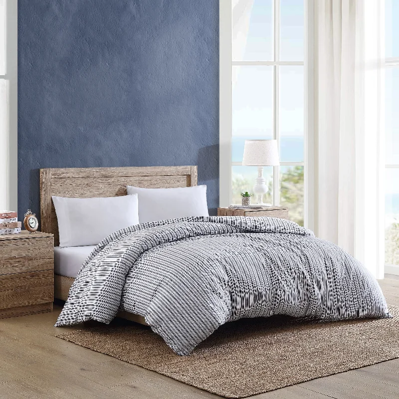 Mid - priced duvet covers with a good balance of quality and costNautica Coleridge Striped Charcoal King Duvet Cover