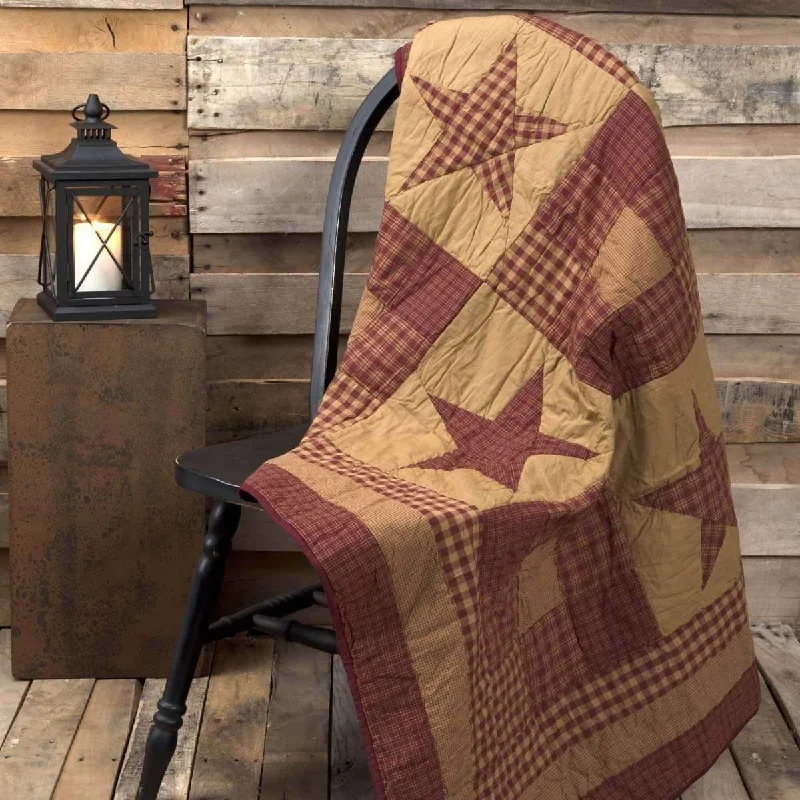 Queen - size blankets for standard - sized bedsNinepatch Star Quilted Throw Blanket