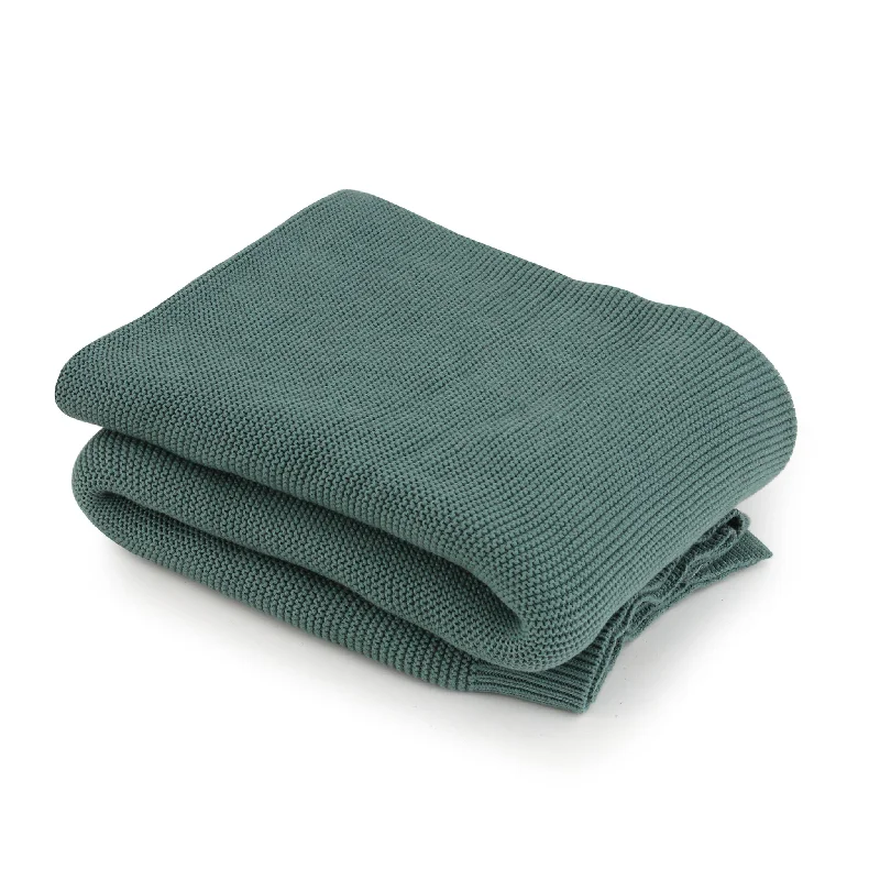 Recycled polyester blankets for an eco - conscious optionOlive Cotton Knit Throw Blanket