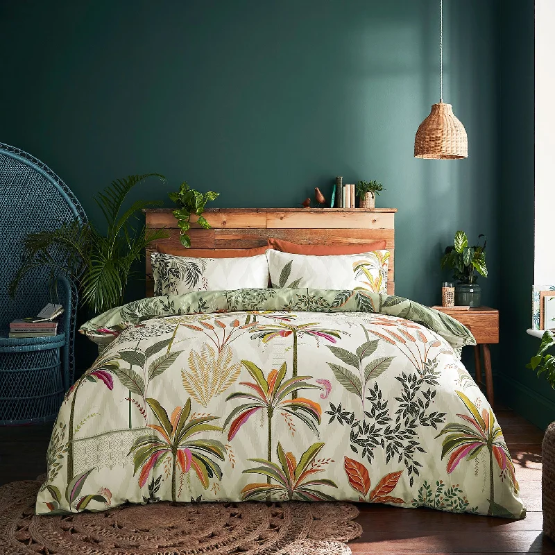 Duvet covers to match a specific bedroom color schemeSara Miller Palm Garden Light Stone Duvet Set