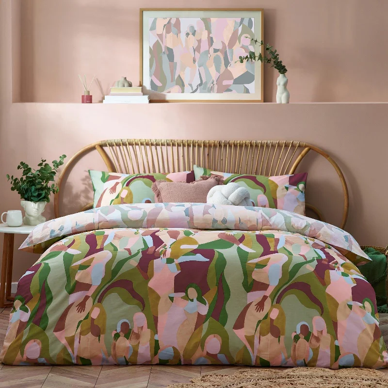 Flannel duvet covers for warmth in cold weatherSelf Love Sage Duvet Cover Set