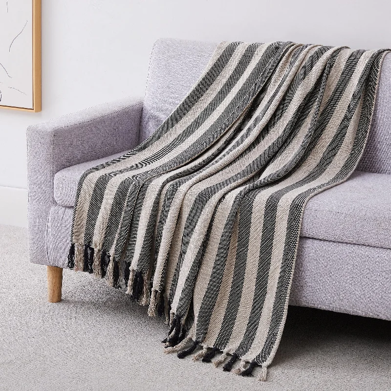 Acrylic blankets for a soft and affordable alternativeStriped Cotton Blankets and Throws