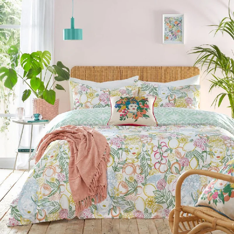 Flannel duvet covers for warmth in cold weatherTaormina Floral Duvet Cover Set