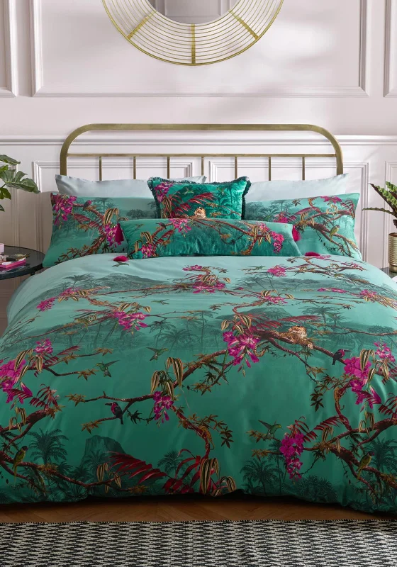 Queen - size duvet covers for standard queen - sized mattressesTed Baker Hibiscus Duvet Cover, Jade