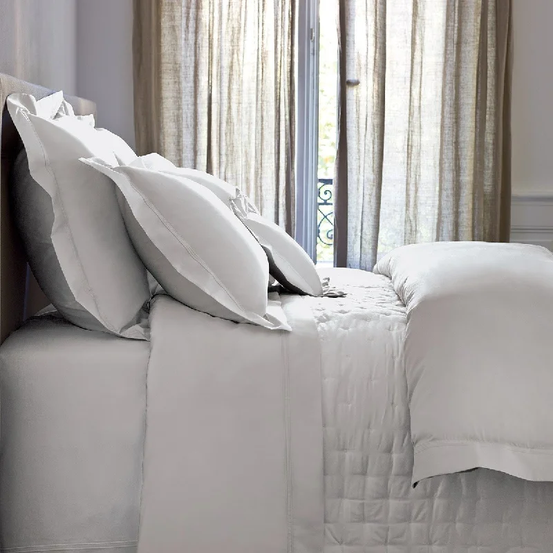 Affordable duvet covers for those on a tight budgetTriomphe Silver Bedding by Yves Delorme