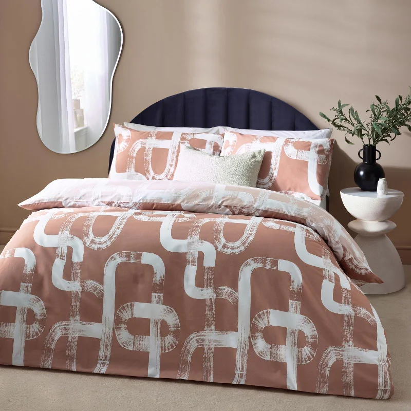 Egyptian cotton duvet covers for a luxurious and soft feelTuba Abstract Cotton Rich Reversible Duvet Cover Set