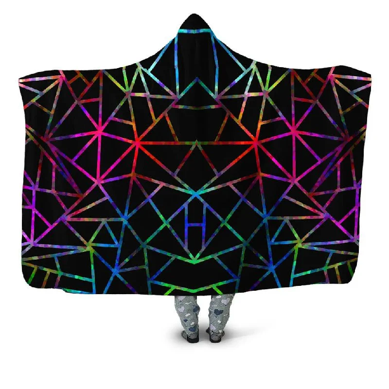 Silk blankets with a smooth and elegant touchWebbed Geometric Hooded Blanket