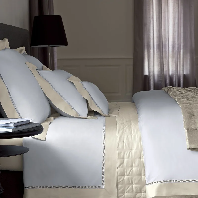 Snap - closure duvet covers for a quick and convenient way to open and closeWalton Nacre Bedding by Yves Delorme