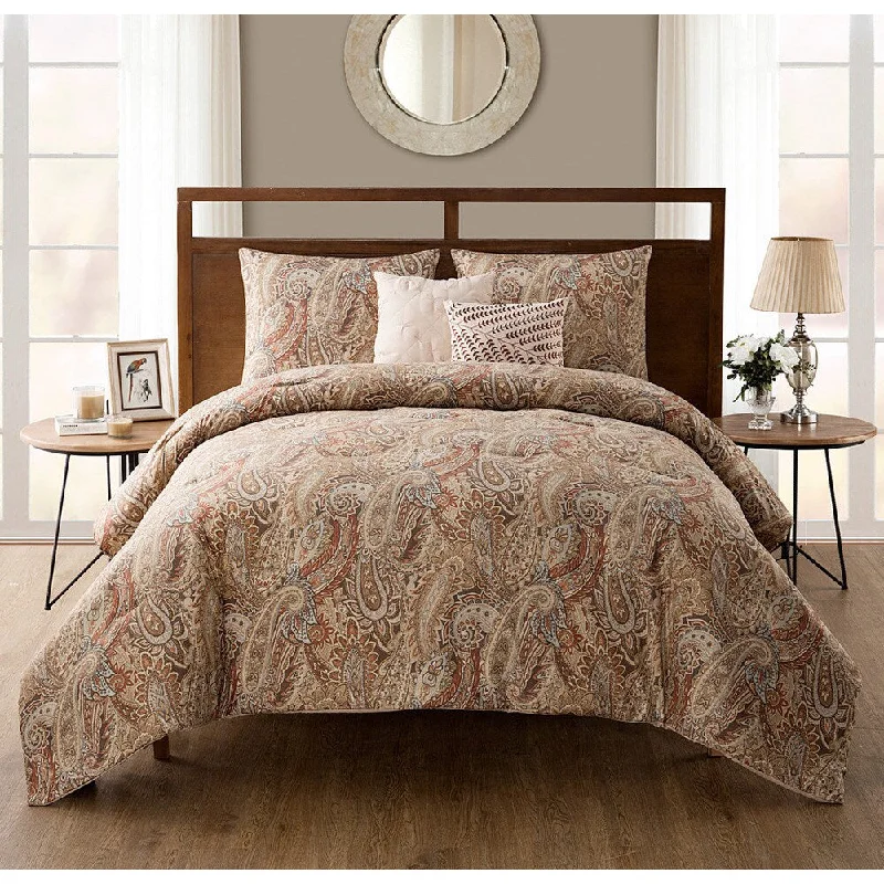 Synthetic - filled comforters like polyester for affordability and hypoallergenic properties5-Piece Palila Comforter Set