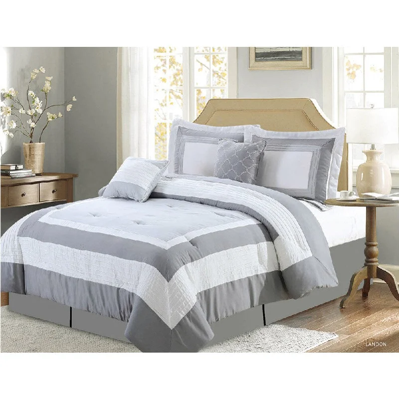 Synthetic - filled comforters like polyester for affordability and hypoallergenic properties6-piece Landon Comforter Set