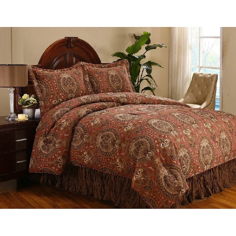 Down - filled comforters for supreme warmth and lightnessBuchanan Eggplant Queen-size 4-piece Comforter Set