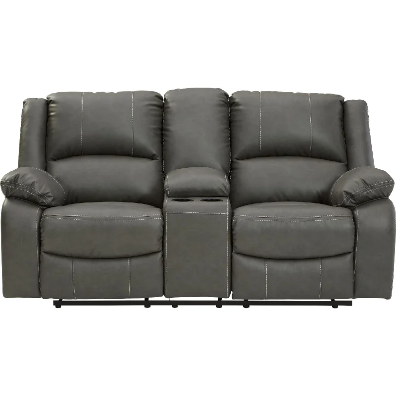 Latex mattresses with natural bounce and breathabilityCalderwell Reclining Loveseat with Console - Gray