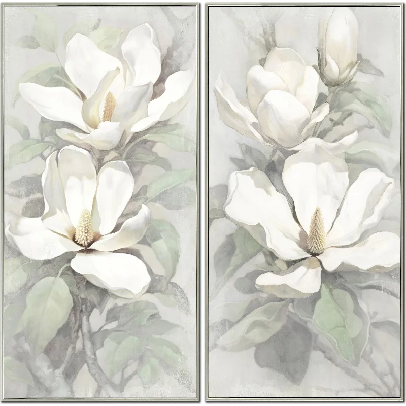 King - size mattresses for spacious master bedroomsCalming Blooms Wall Art (Set of 2) 25.00" x 49.00"