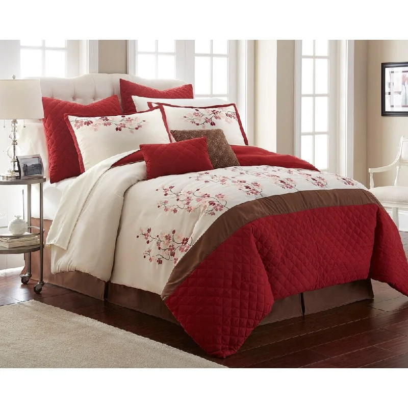 Full - size comforters suitable for full - sized beds in guest rooms or small bedroomsCiara 12 Piece Comforter Set