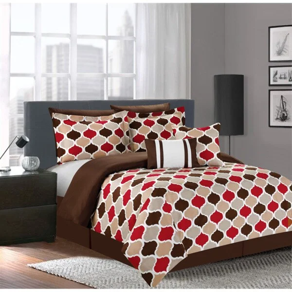 Silk - filled comforters for a luxurious and smooth touchDelta Red 7-piece Comforter Set