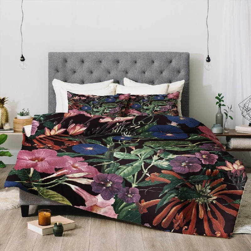 Latex - filled comforters with a bouncy texture and good supportDeny Designs Floral 3-Piece Comforter Set