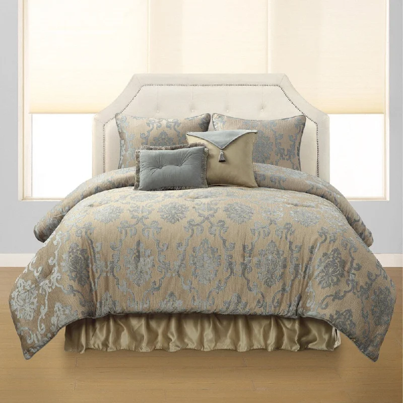 Duck down comforters with a softer feel and good warmth retentionEden 6-piece Floral Comforter Set