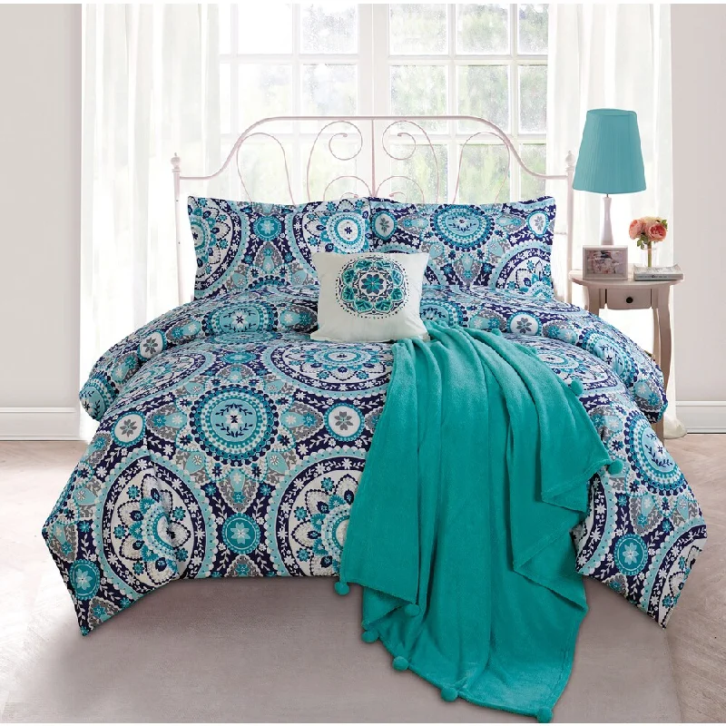 Queen - size comforters for standard queen - sized mattressesEmblem 5-Piece Comforter Set