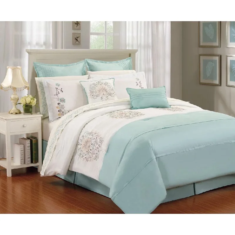 Down - filled comforters for supreme warmth and lightnessFlorence Queen 8-piece Comforter Set