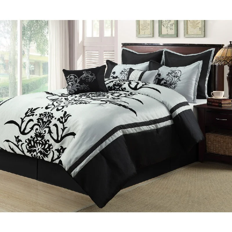 Latex - filled comforters with a bouncy texture and good supportFoulard 8-Piece Comforter Set