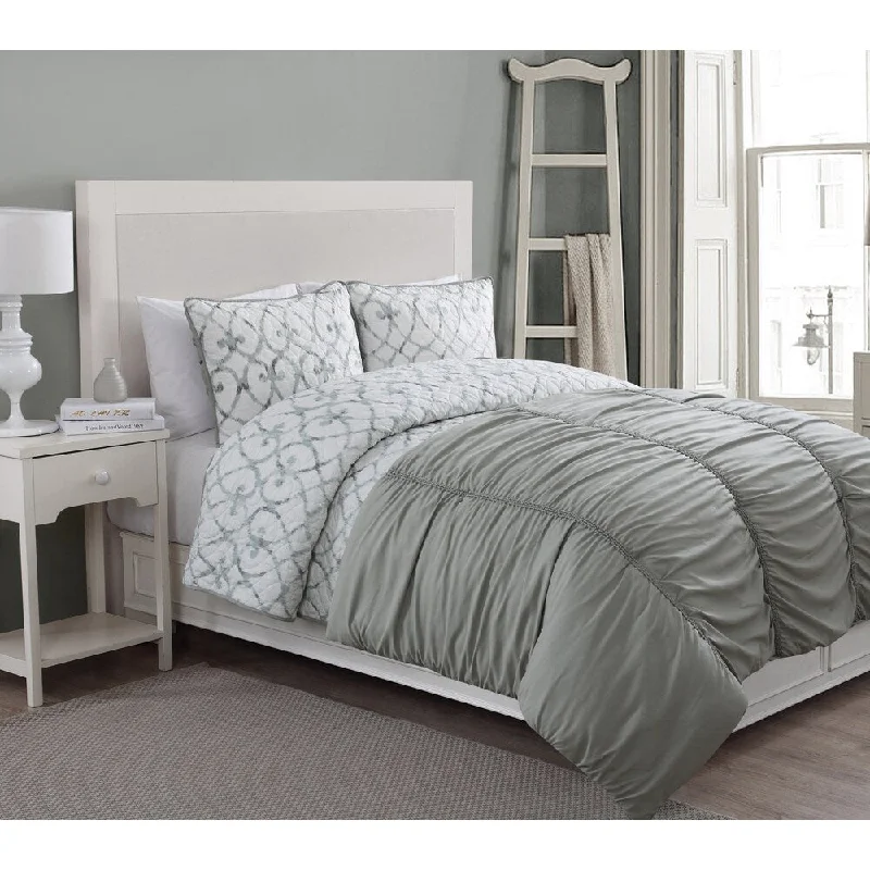 Queen - size comforters for standard queen - sized mattressesGrace 4-piece Comforter and Quilt Set