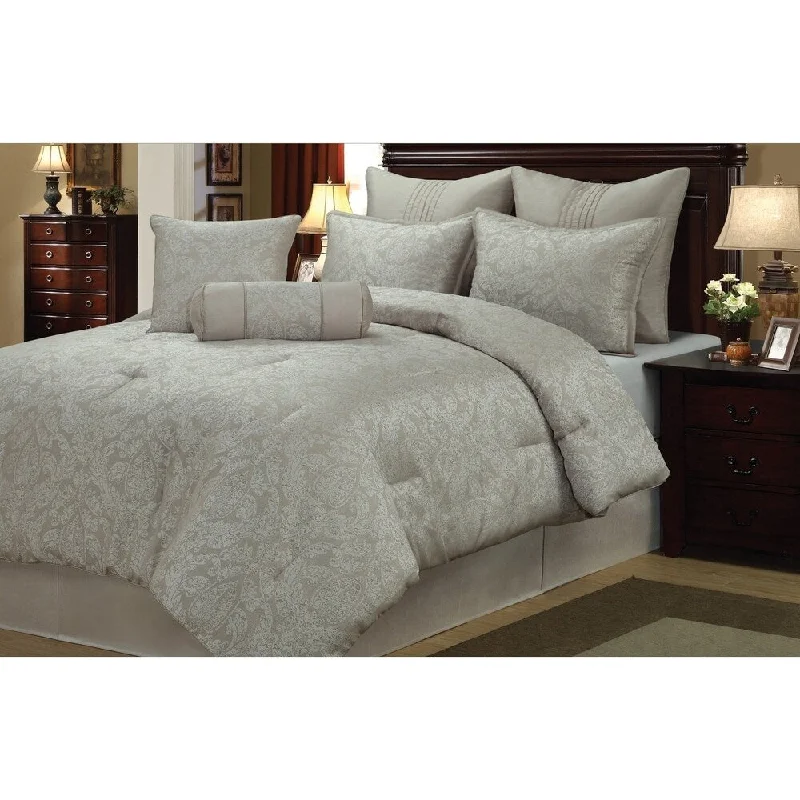 Synthetic - filled comforters like polyester for affordability and hypoallergenic propertiesHarper Lane Prescott 8-piece Comforter Set