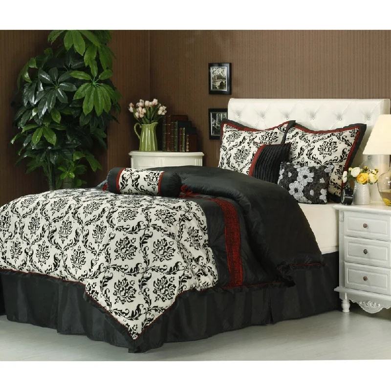 Microfiber - filled comforters that are lightweight and easy to care forHellen 7-Piece Comforter Set Nanshing