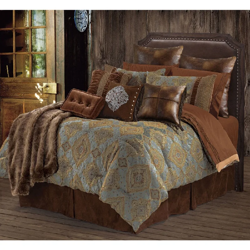 Silk - filled comforters for a luxurious and smooth touchHiEnd Accents Bianca II 5-piece Comforter Set