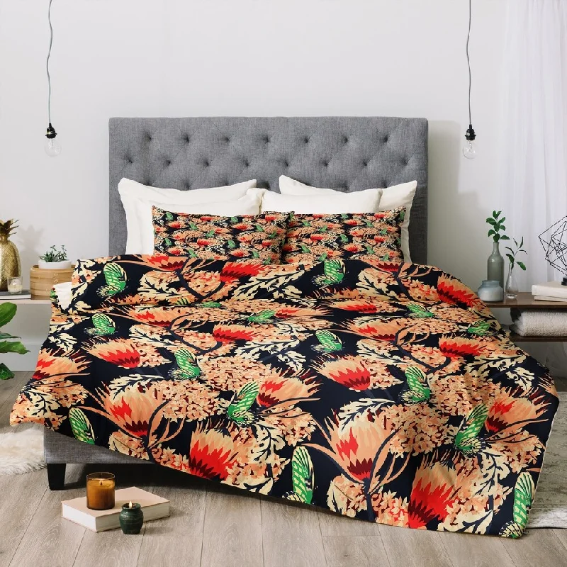 Latex - filled comforters with a bouncy texture and good supportHolli Zollinger Boheme Butterfly Comforter Set -King