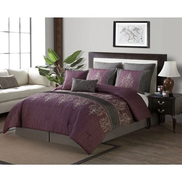 Full - size comforters suitable for full - sized beds in guest rooms or small bedroomsIsabelle 8-piece Comforter Set