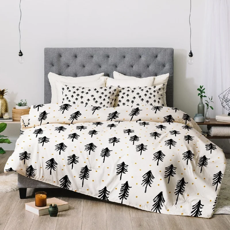 Cotton - filled comforters for a breathable and natural sleep experienceLittle Arrow Design Co Winter Pines Comforter Set -King