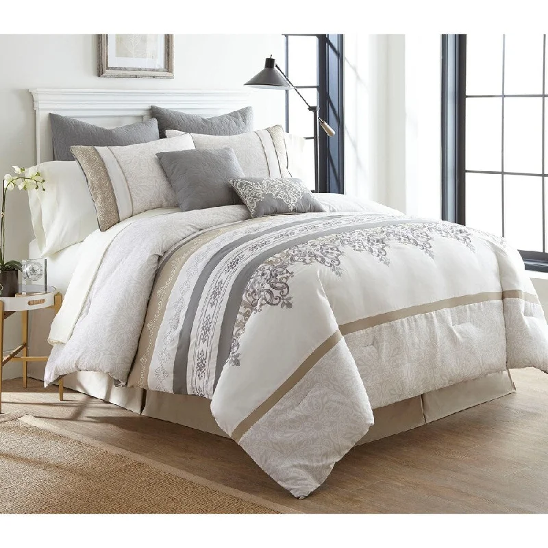 Goose down comforters known for their superior quality and insulationLousia 12 Piece Comforter Set