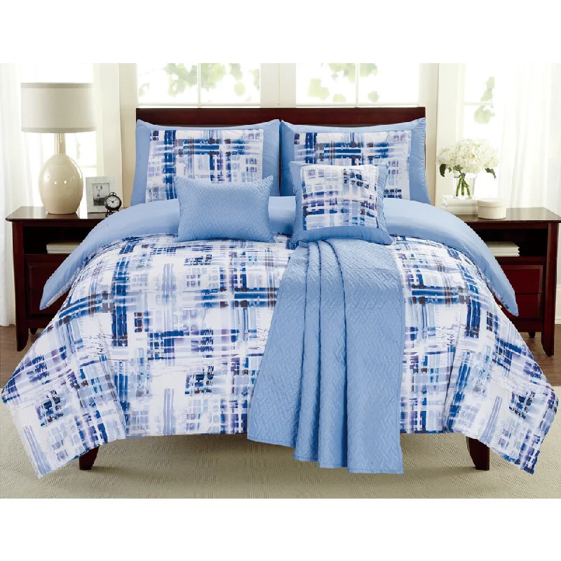 Down - filled comforters for supreme warmth and lightnessMaddox Blue Juvi 6-piece Comforter Set