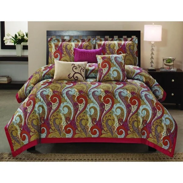 Duck down comforters with a softer feel and good warmth retentionManchester 6-piece Cotton Comforter Set