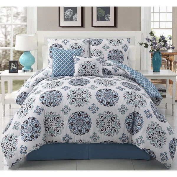 Duck down comforters with a softer feel and good warmth retentionMarisol 5-piece King Sized Comforter Set