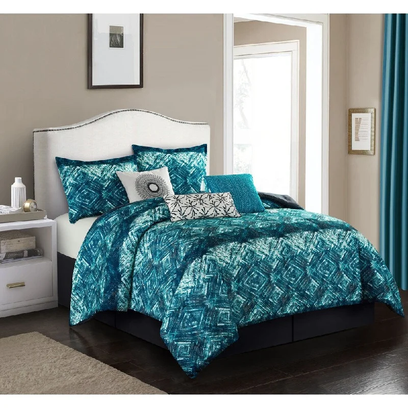 Microfiber - filled comforters that are lightweight and easy to care forNanshing Chrisoula 7 Piece Comforter Set