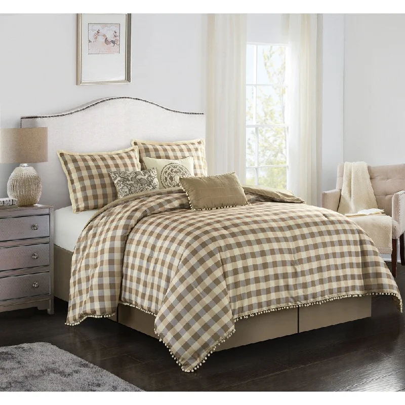 Down - filled comforters for supreme warmth and lightnessNanshing Ella 7 Piece Comforter Set