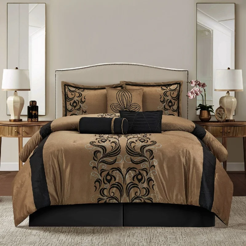 Duck down comforters with a softer feel and good warmth retentionNanshing Irma 7-piece Comforter Set