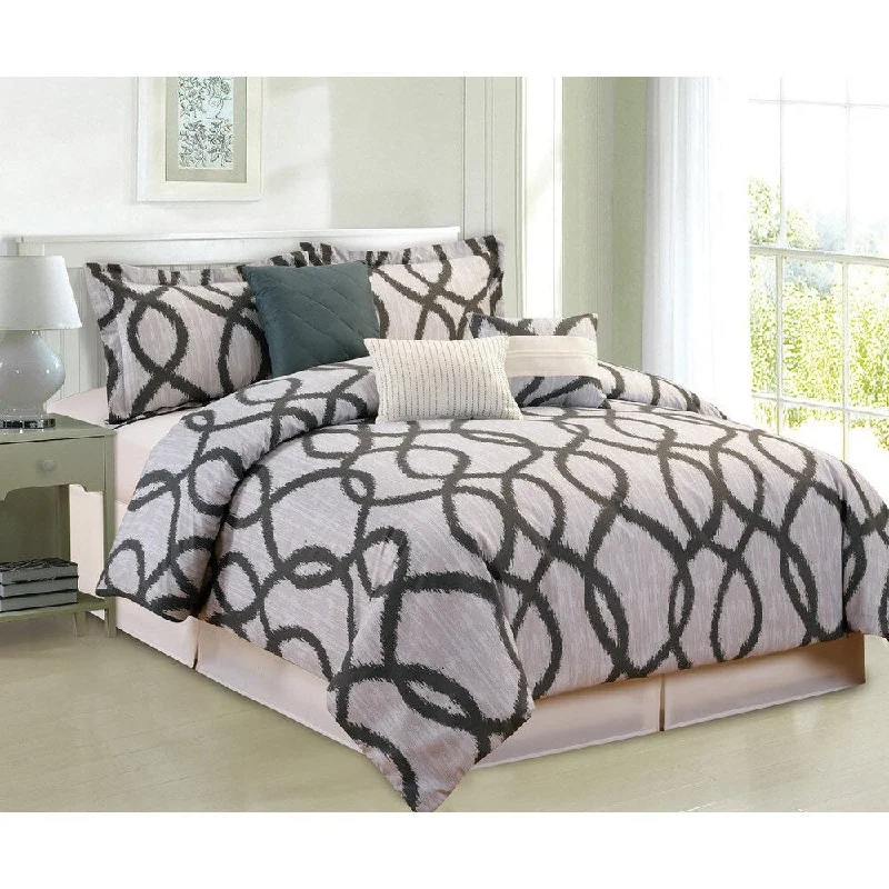 Full - size comforters suitable for full - sized beds in guest rooms or small bedroomsNfinity 6-piece Comforter Set