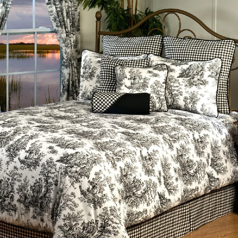 Duck down comforters with a softer feel and good warmth retentionPlymouth King 10-piece Bedding Set