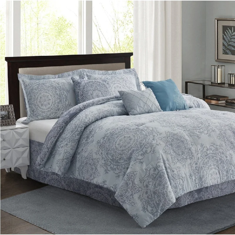 Synthetic - filled comforters like polyester for affordability and hypoallergenic propertiesPorch & Den Wexford 7-piece Comforter Set