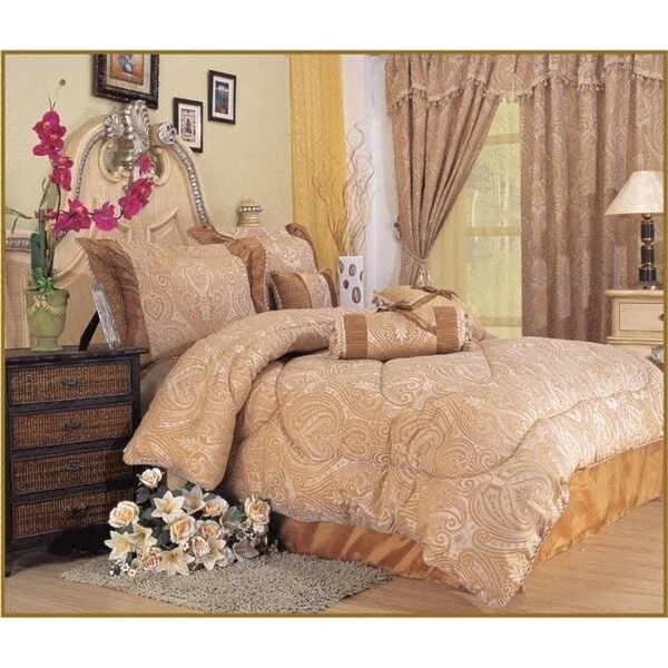 Full - size comforters suitable for full - sized beds in guest rooms or small bedroomsRosalie 7-Piece Comforter Set