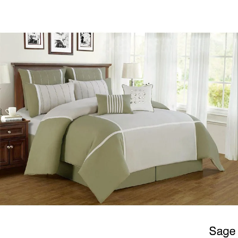 Latex - filled comforters with a bouncy texture and good supportRoyalton 8-piece Comforter Set