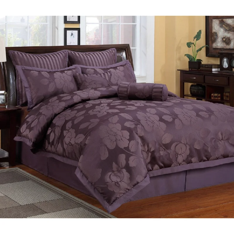 Full - size comforters suitable for full - sized beds in guest rooms or small bedroomsSamantha 8-piece Comforter Set