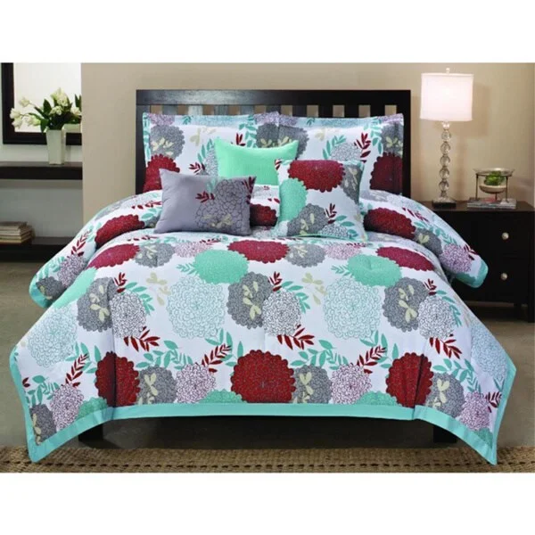 Latex - filled comforters with a bouncy texture and good supportSarasota 6-piece Cotton Comforter Set