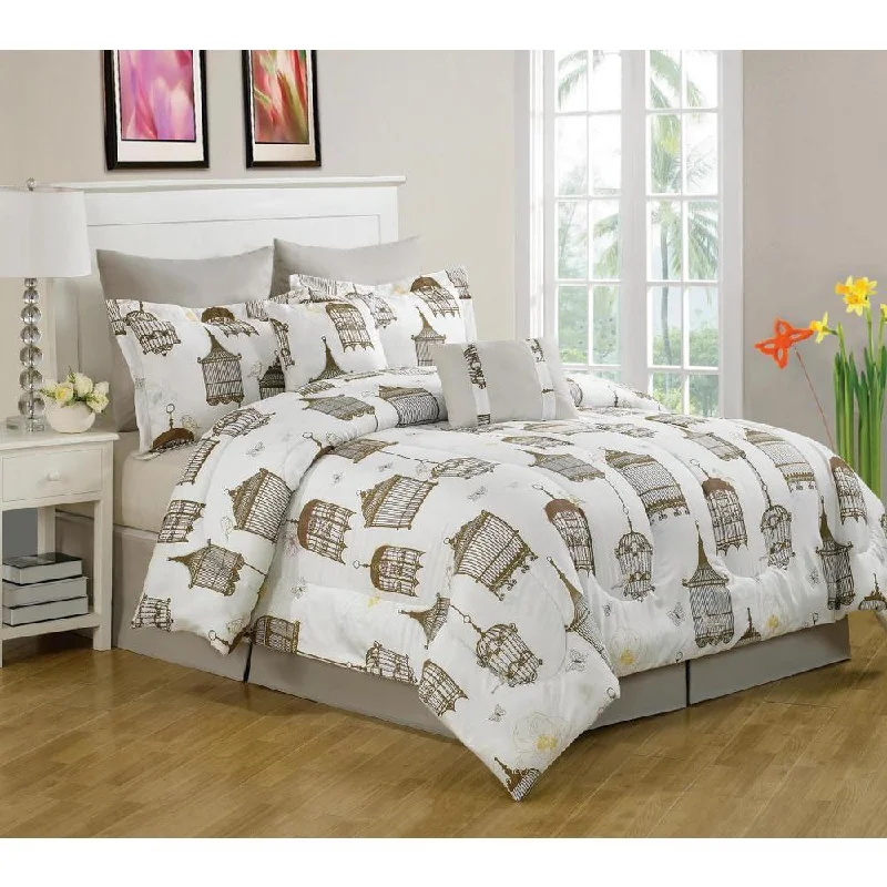 King - size comforters to fit large king - sized beds perfectlySidney Birdcage 8-piece Comforter Set