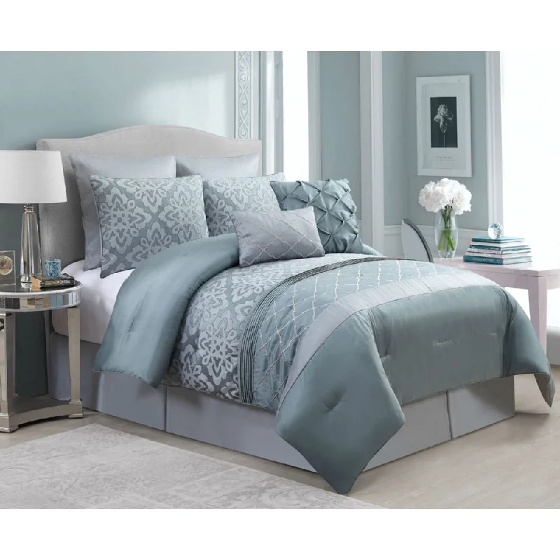 Silk - filled comforters for a luxurious and smooth touchStratton 8-piece Comforter Set