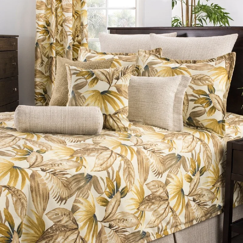 Down - filled comforters for supreme warmth and lightnessTahiti Brown Tropical Comforter Set