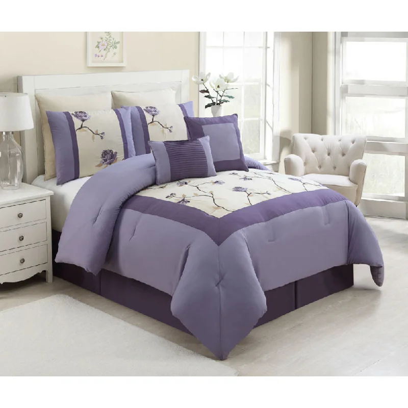 Latex - filled comforters with a bouncy texture and good supportTrousdale 8-piece Comforter Set